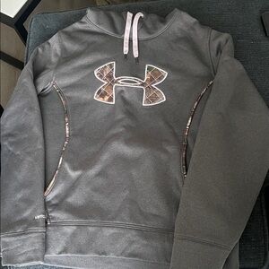 Under Armour Charcoal Hoodie with Camo Logo